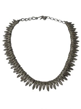 Trifari Silver Tone Feather Design Chocker. Pre owned